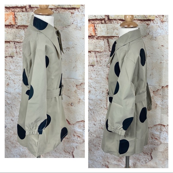 I Spy Polka Dot 2 Piece Belted Trench Coat Dress - Picture 3 of 11